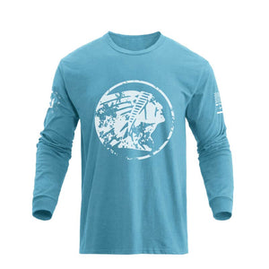 100% COTTON NATIVE AMERICAN GRAPHIC LONG SLEEVE T-SHIRT