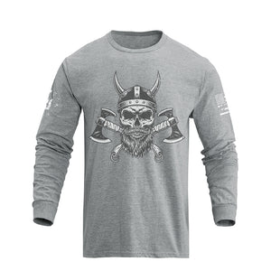 SKULL WARRIOR GRAPHIC LONG SLEEVE T-SHIRT