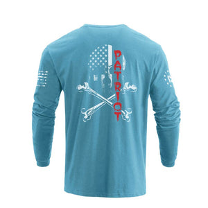 PATRIOT SKULL GRAPHIC LONG SLEEVE T-SHIRT