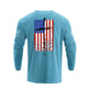 USA FLAG CROSS GRAPHIC LONG SLEEVE T-SHIRT