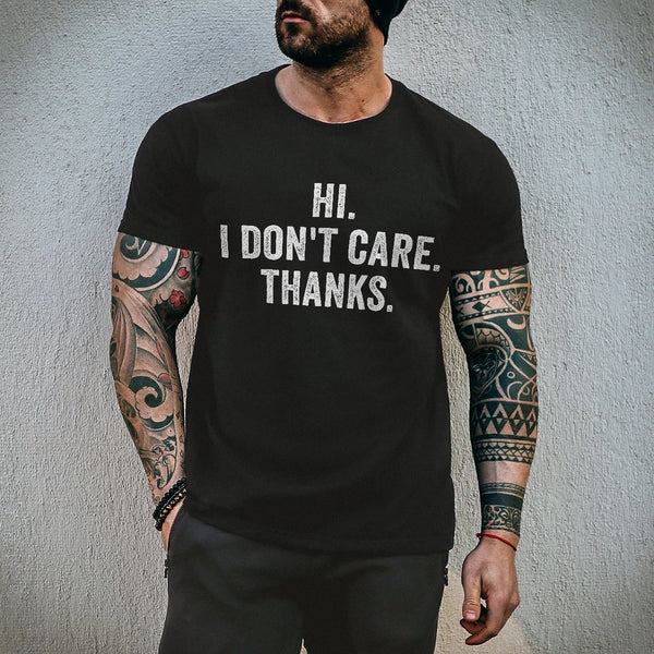 I DON'T CARE GRAPHIC TEE