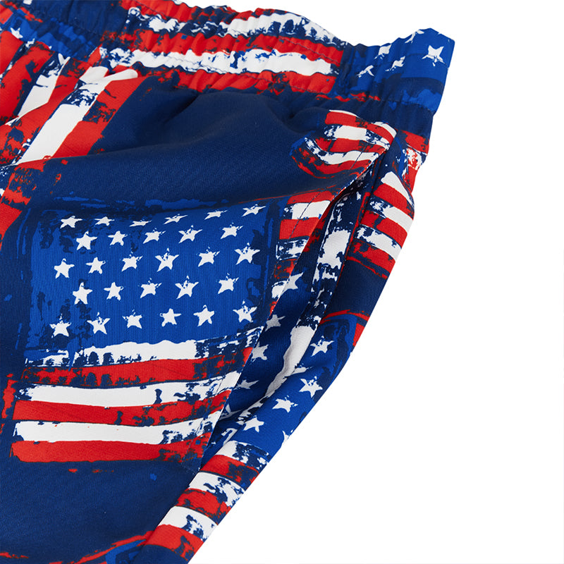 USA FLAG 5'' INSEAM INSEAM SWIM TRUNKS