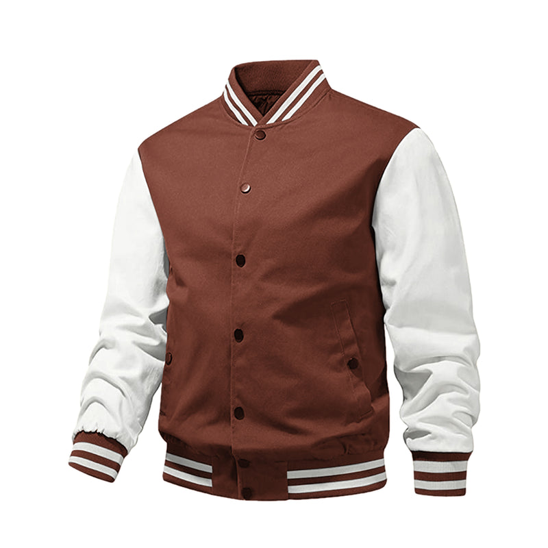 MEN'S CLASSIC REGULAR FIT BASEBALL JACKET VARSITY JACKET