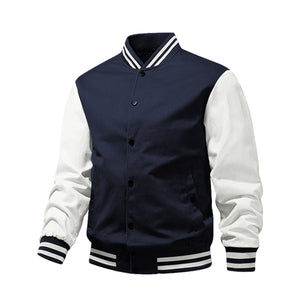 MEN'S CLASSIC REGULAR FIT BASEBALL JACKET VARSITY JACKET