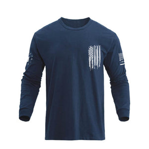 NEW YORK USA FLAG GRAPHIC LONG SLEEVE T-SHIRT