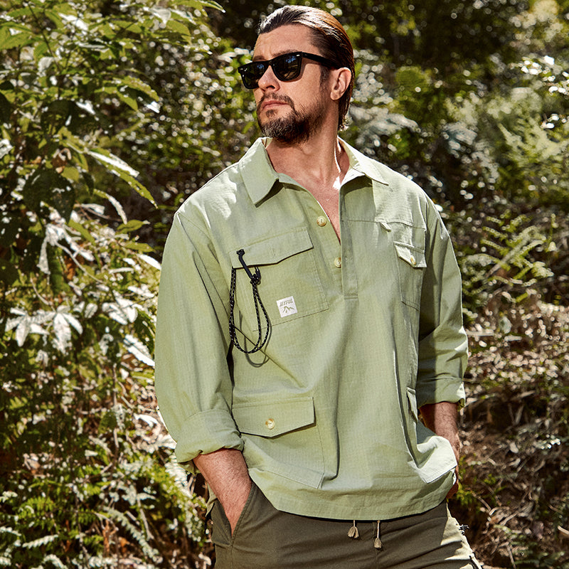CARABINER 100% COTTON LONG SLEEVE SHIRT JACKET