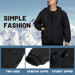 POCKETS HOODED COTTON JACKETS