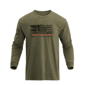 PATRIOT USA FLAG GRAPHIC LONG SLEEVE T-SHIRT