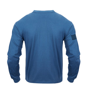 USA FLAG CREWNECK GRAPHIC LONG SLEEVE T-SHIRT