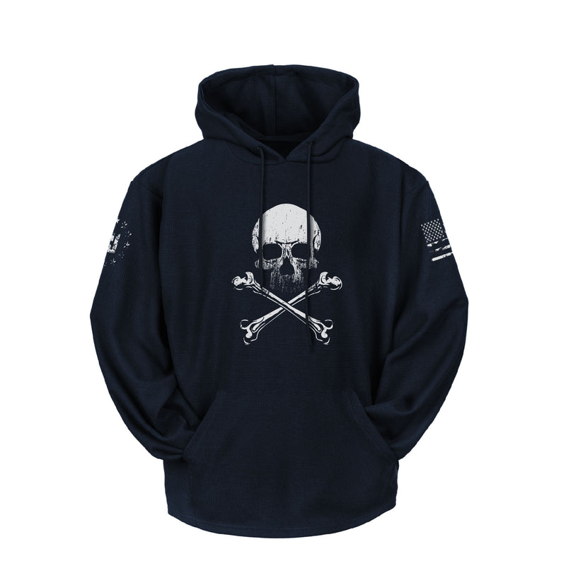 WAFFLE SKULL BREATHABLE HOODIE