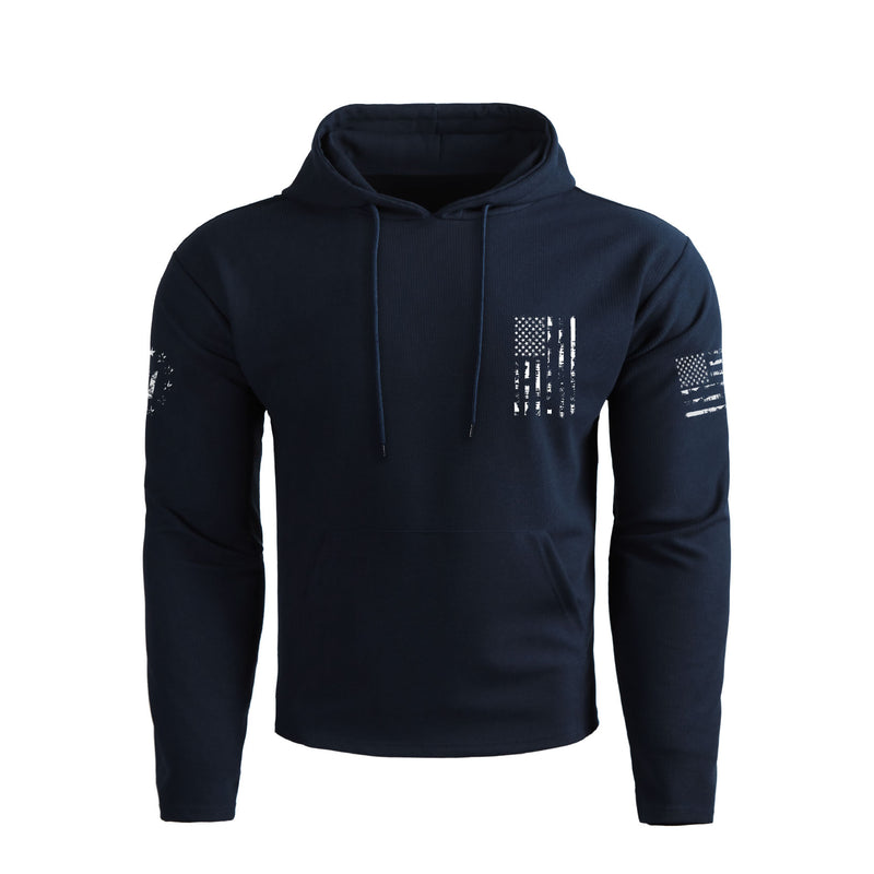 WAFFLE USA FLAG CROSS BREATHABLE HOODIE