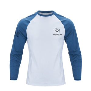 USA FLAG RAGLAN GRAPHIC LONG SLEEVE T-SHIRT