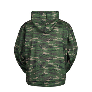 CAMO DRAWSTRING POCKET HOODIE