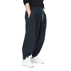 KNITTED DRAWSTRING JOGGER PANTS