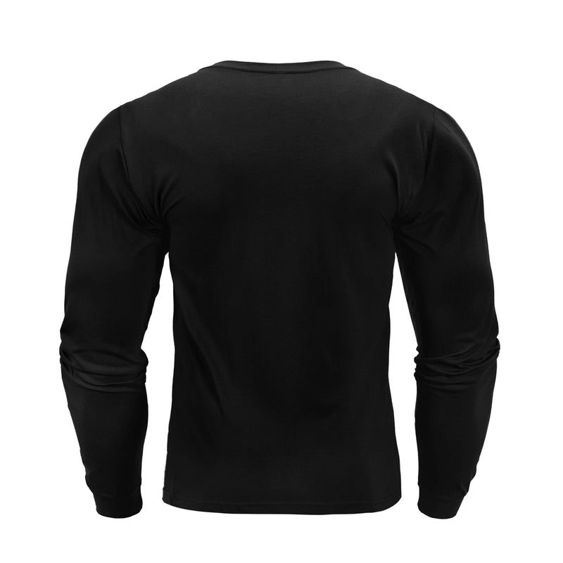 CLASSIC FIT 100% COTTON CREWNECK LONG SLEEVE T-SHIRT