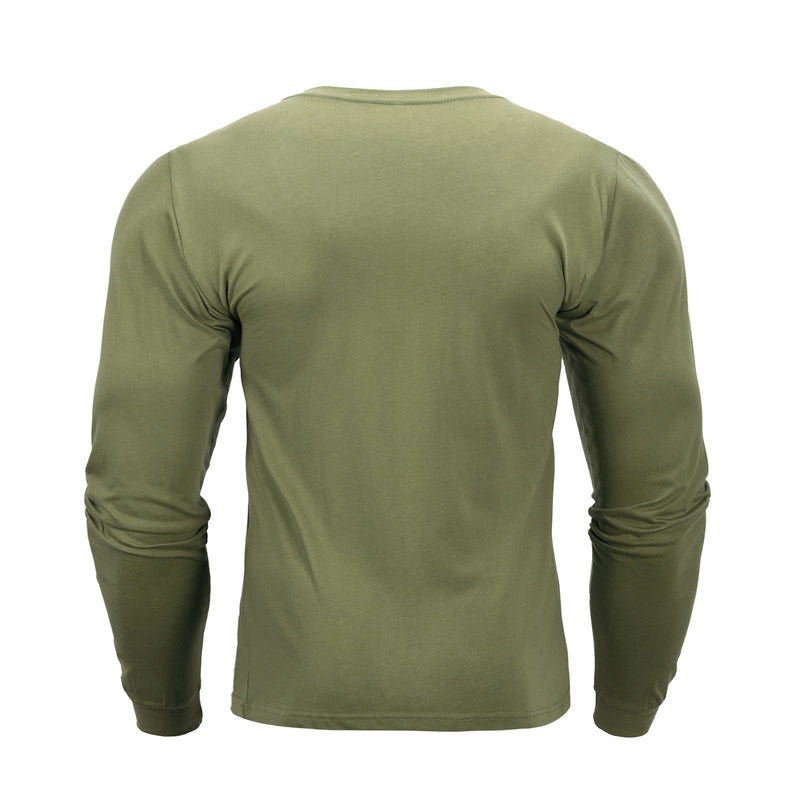 CLASSIC FIT 100% COTTON CREWNECK LONG SLEEVE T-SHIRT