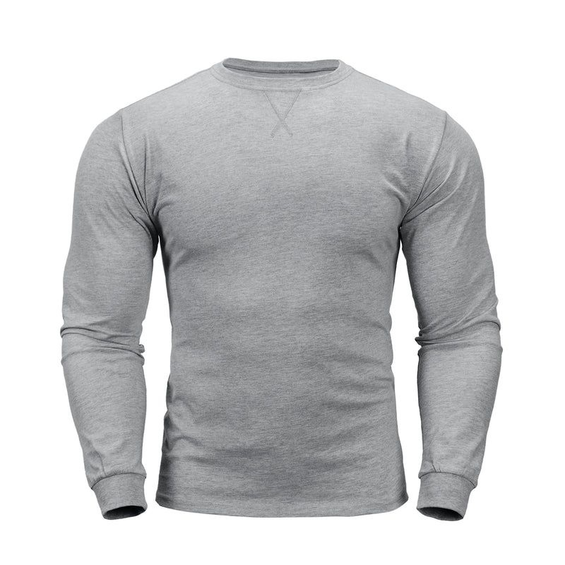 CLASSIC FIT 100% COTTON CREWNECK LONG SLEEVE T-SHIRT