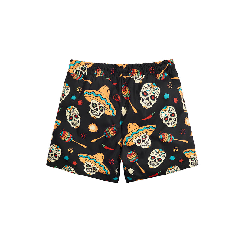 CINCO DE MAYO SKULL 5'' INSEAM SWIM TRUNKS