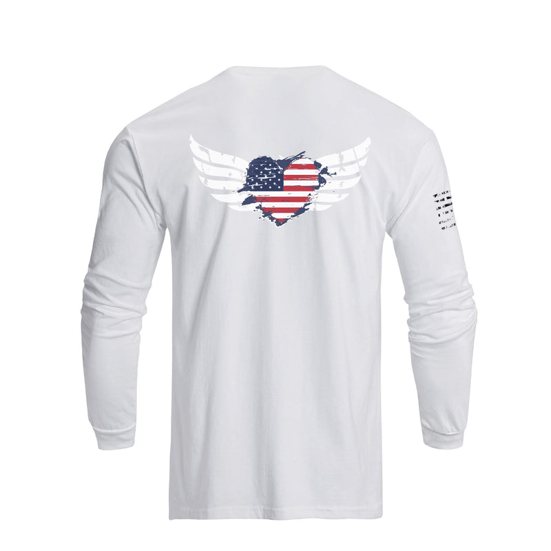 USA FLAG GRAPHIC LONG SLEEVE T-SHIRT