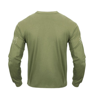 NATIVE AMERICAN CREWNECK GRAPHIC LONG SLEEVE T-SHIRT