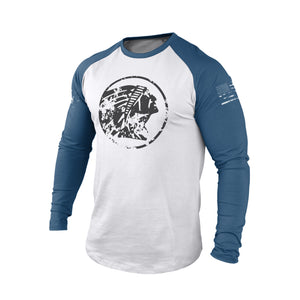 NATIVE AMERICAN RAGLAN GRAPHIC LONG SLEEVE T-SHIRT