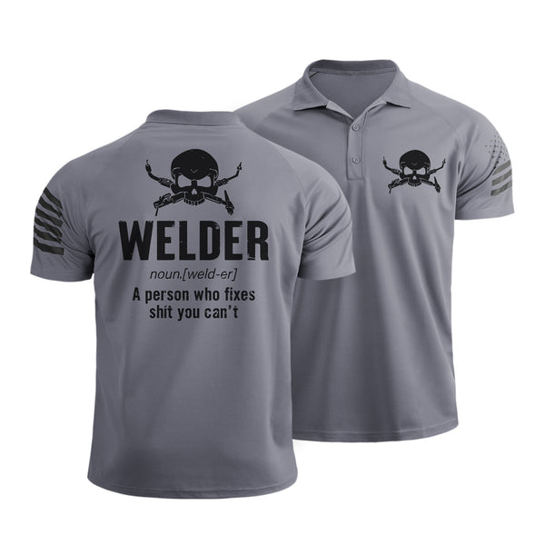 WELDER RAGLAN GRAPHIC POLO SHIRT