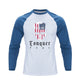 USA FLAG SKULL RAGLAN GRAPHIC LONG SLEEVE T-SHIRT