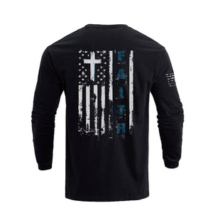 USA FLAG GRAPHIC LONG SLEEVE T-SHIRT