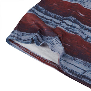 USA FLAG AND EAGLE PRINTED LONG SLEEVE T-SHIRT