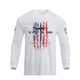 USA FLAG CROSS GRAPHIC LONG SLEEVE T-SHIRT