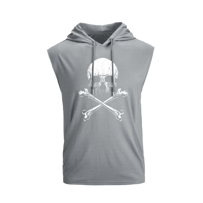 SKULL QUICK DRY HOODED TANK TOP