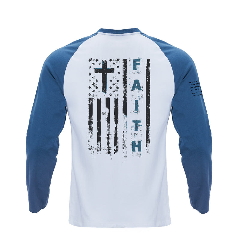 USA FLAG RAGLAN GRAPHIC LONG SLEEVE T-SHIRT