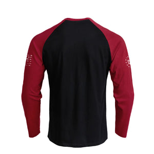 USA FLAG RAGLAN GRAPHIC LONG SLEEVE T-SHIRT