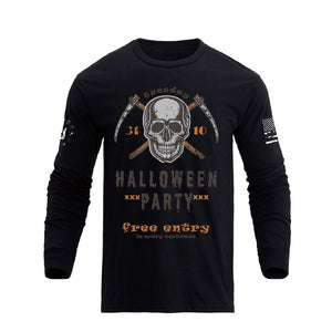 RETRO SKULL GRAPHIC LONG SLEEVE T-SHIRT