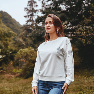 USA FLAG CROSS SWEATSHIRT