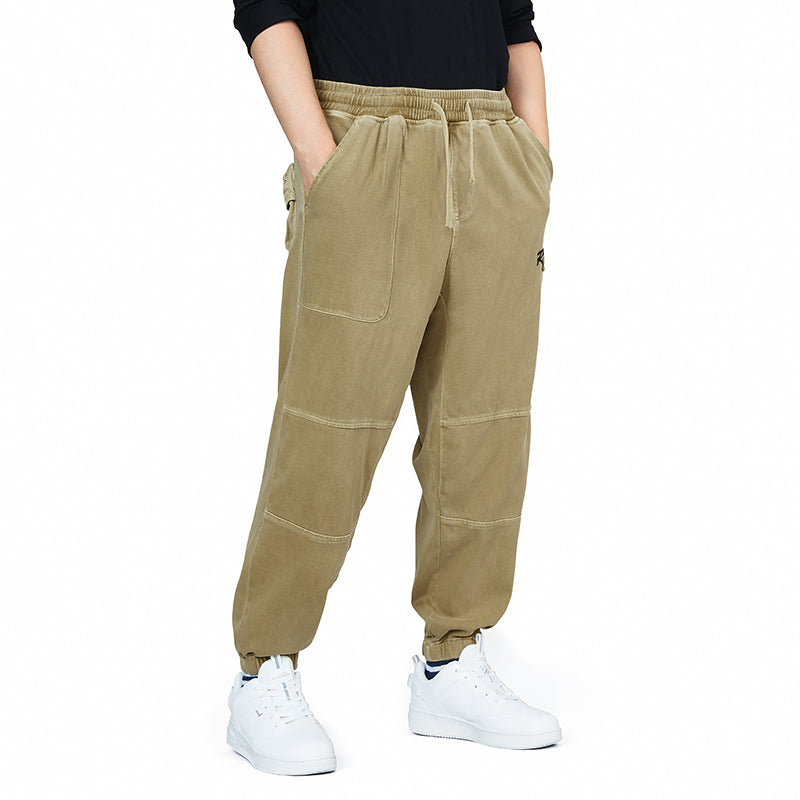 KNITTED DRAWSTRING JOGGER PANTS