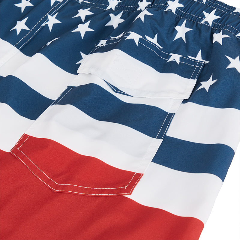 USA FLAG 11'' INSEAM SWIM TRUNKS