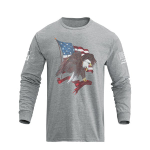 USA FLAG EAGLE GRAPHIC LONG SLEEVE T-SHIRT