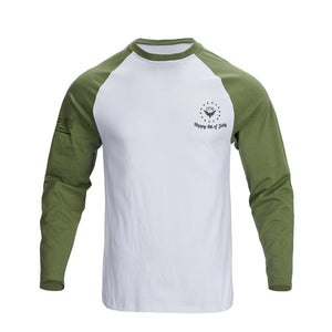 USA FLAG RAGLAN GRAPHIC LONG SLEEVE T-SHIRT