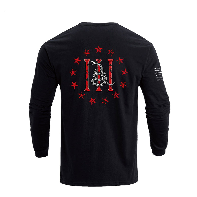 SNAKE USA FLAG GRAPHIC LONG SLEEVE T-SHIRT