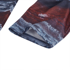 USA FLAG AND EAGLE PRINTED LONG SLEEVE T-SHIRT