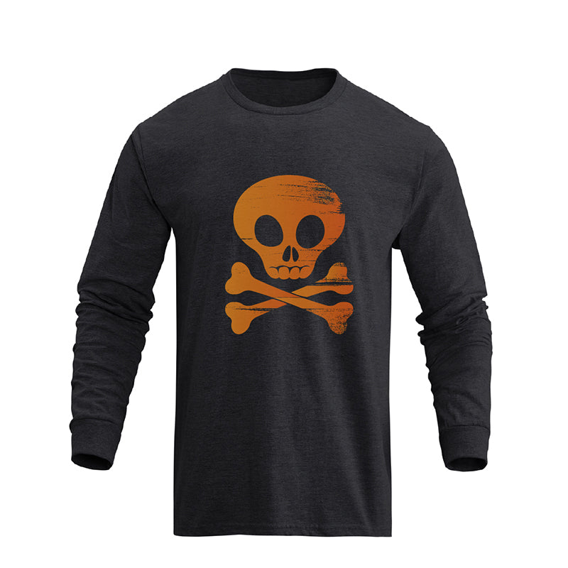 RETRO SKULL GRAPHIC LONG SLEEVE T-SHIRT