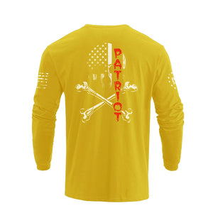 PATRIOT SKULL GRAPHIC LONG SLEEVE T-SHIRT
