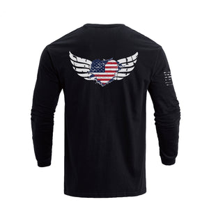 USA FLAG GRAPHIC LONG SLEEVE T-SHIRT