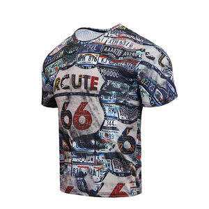 Men's Full Printed Short Sleeve Graphic T Shirt