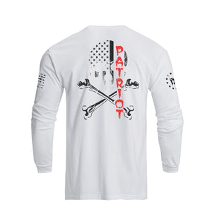 PATRIOT SKULL GRAPHIC LONG SLEEVE T-SHIRT