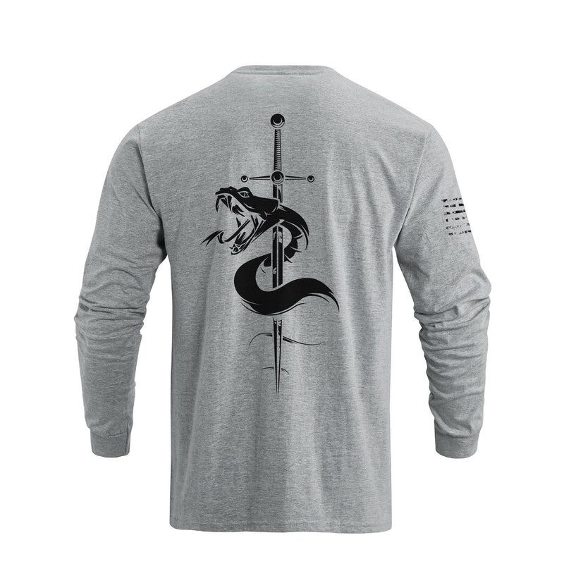 SNAKE CROSS GRAPHIC LONG SLEEVE T-SHIRT