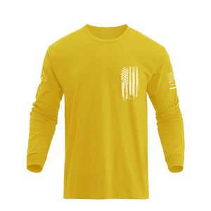 NEW YORK USA FLAG GRAPHIC LONG SLEEVE T-SHIRT