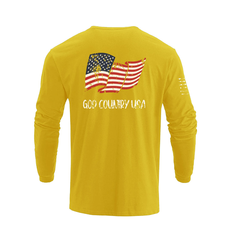 USA FLAG GRAPHIC LONG SLEEVE T-SHIRT