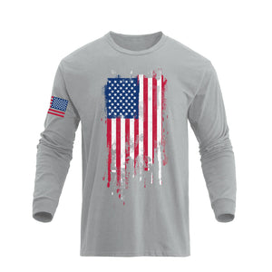 USA FLAG GRAPHIC LONG SLEEVE T-SHIRT
